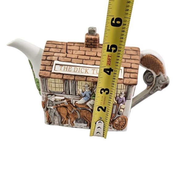 Christopher Wren THE DICK TURPIN Pub Teapot Staffordshire England Tableware - Picture 12 of 16